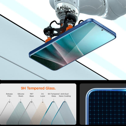 Schutzfolie Spigen GlastR EZ FIT Pro für Samsung Galaxy S25 Edge S937, gehärtetes Glas, Vollkleber
