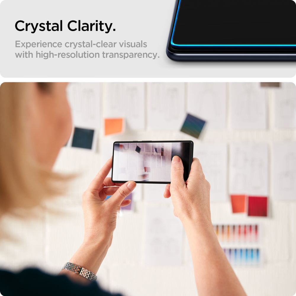 Spigen GlastR Slim Screen Protector for Samsung Galaxy XCover7 Pro / Xcover7 G556, Tempered Glass, Full Glue, Set of 2 pieces AGL09407