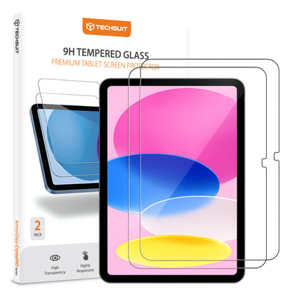 Schutzfolie Techsuit ArmorGlass CrystalHD für Apple iPad (2025) / (2022), gehärtetes Glas, Full Glue, Set mit 2 Stück