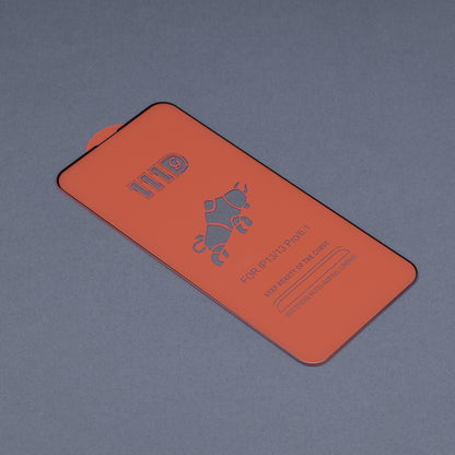 Techsuit Displayschutzfolie für Apple iPhone 14 Plus / 13 Pro Max, gehärtetes Glas, Full Glue, 111D, Schwarz