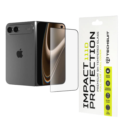 Techsuit Displayschutzfolie für Apple iPhone Ultra, gehärtetes Glas, Full Glue, 111D, Schwarz