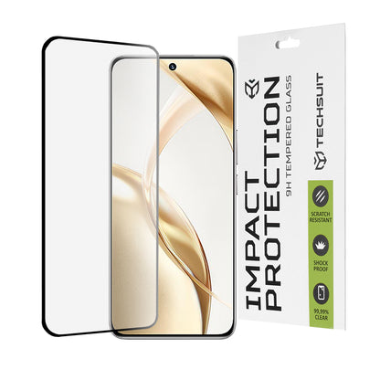 Techsuit Screen Protector for Honor 200, Tempered Glass, Full Glue, 111D, Black