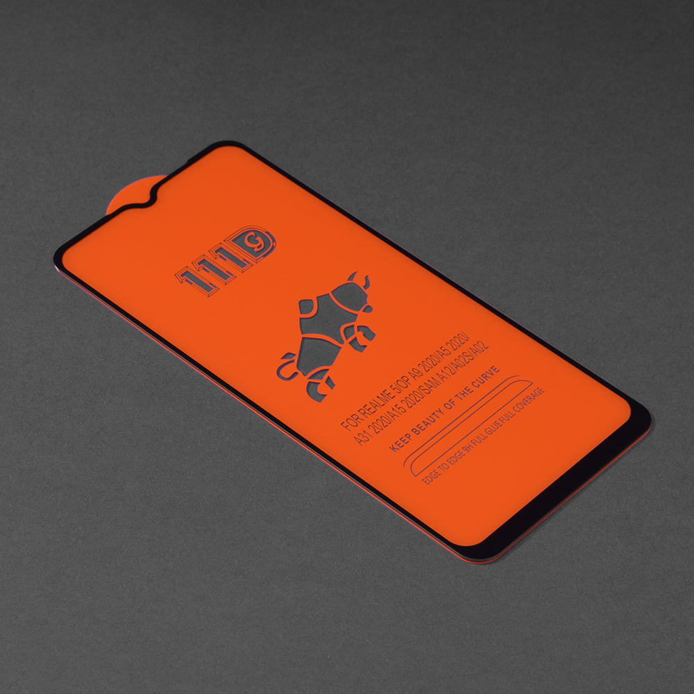 Techsuit Displayschutzfolie für Honor 70 Lite / X6 / X8 5G, gehärtetes Glas, Full Glue, 111D, Schwarz