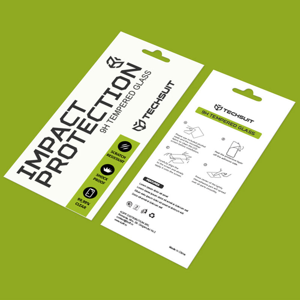 Schutzfolie Techsuit für OnePlus 15, gehärtetes Glas, Full Glue, 111D, Schwarz