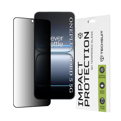 Schutzfolie Techsuit für OnePlus Nord 5, gehärtetes Glas, Full Glue, 111D