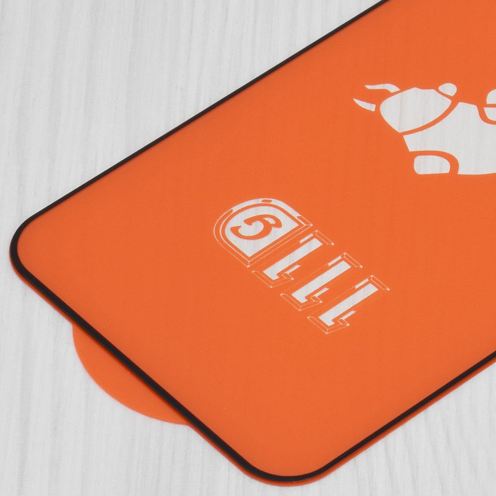 Techsuit Displayschutzfolie für Oppo Reno11 F, gehärtetes Glas, Full Glue, 111D, Schwarz