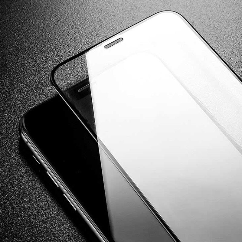 Techsuit Displayschutzfolie für Samsung Galaxy M35 / A55 5G A556 / A35 5G A356, gehärtetes Glas, Full Glue, Schwarz