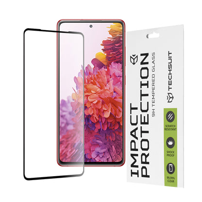 Techsuit Displayschutzfolie für Samsung Galaxy S20 FE 2022 G781 / S20 FE 5G G781 / S20 FE G780, gehärtetes Glas, Full Glue, 111D, Schwarz