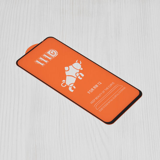 Techsuit Displayschutzfolie für Xiaomi Poco M6 4G / Redmi 13 / 12 5G / 12, gehärtetes Glas, Full Glue, 111D, Schwarz