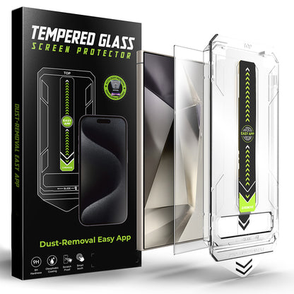 Techsuit TitanGlass CrystalHD Displayschutzfolie für Samsung Galaxy S24 Ultra S928, Sicherheitsglas, Vollflächig verklebt