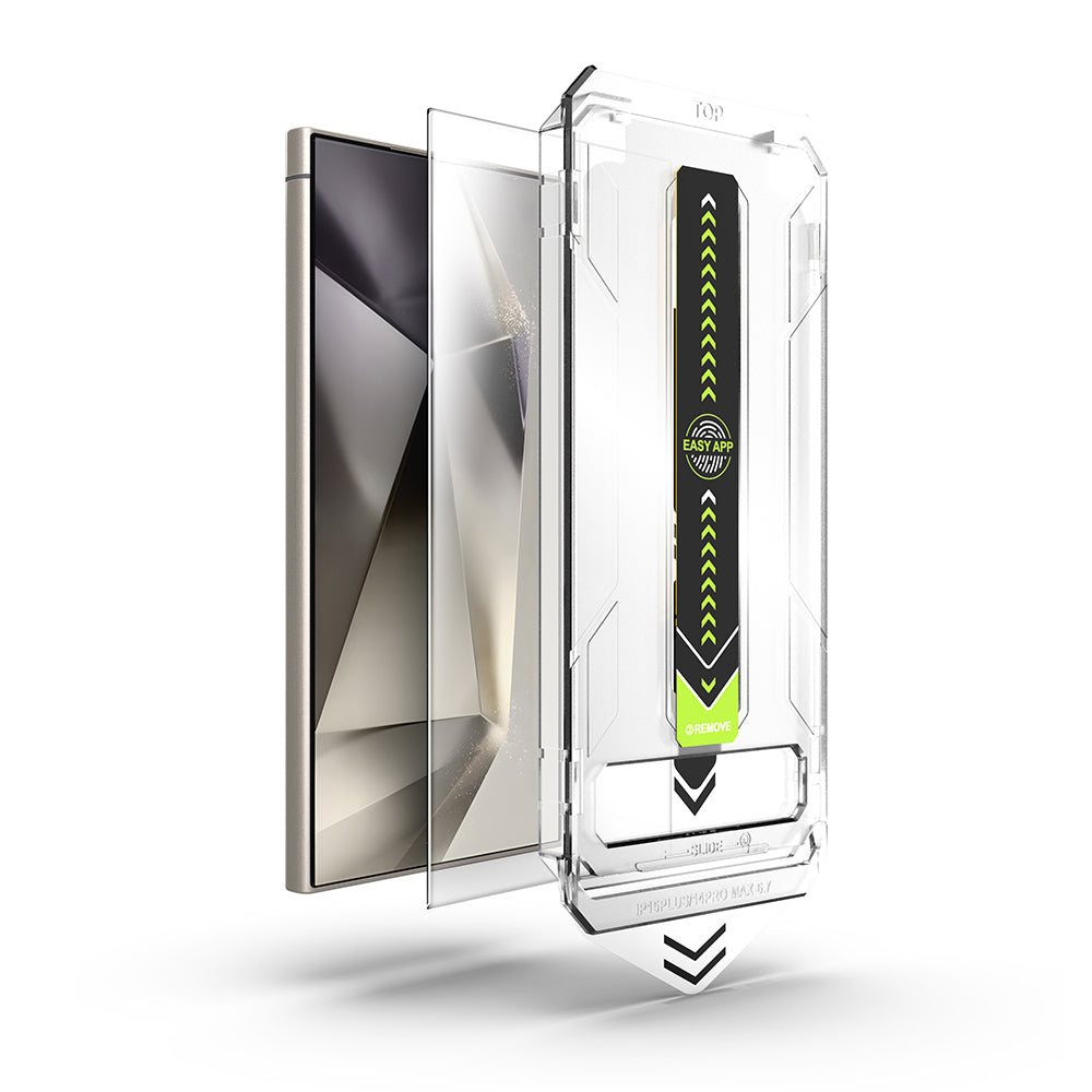 Techsuit TitanGlass CrystalHD Displayschutzfolie für Samsung Galaxy S24 Ultra S928, Sicherheitsglas, Vollflächig verklebt