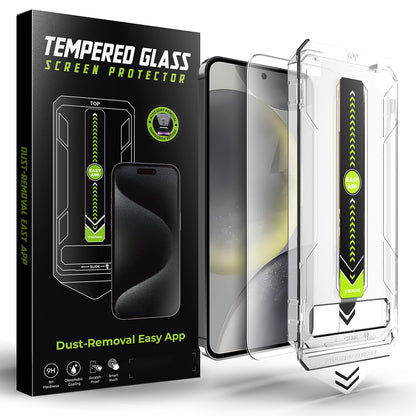 Techsuit TitanGlass CrystalHD Displayschutzfolie für Samsung Galaxy S25 S931 / S24 S921, Sicherheitsglas, Vollflächig verklebt
