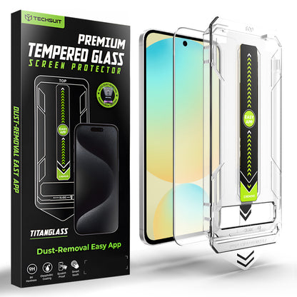 Techsuit TitanGlass CrystalHD Screen Protector for Samsung Galaxy A56 A566 / S24 FE S721, Tempered Glass, Full Glue
