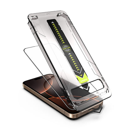 Techsuit TitanGlass Displayschutzfolie für Apple iPhone 15 Pro, Sicherheitsglas, Vollkleber, Schwarz