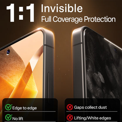 Schutzfolie Torras GlassGo Install Master für Samsung Galaxy S26 S942, gehärtetes Glas, Vollkleber, Transparent