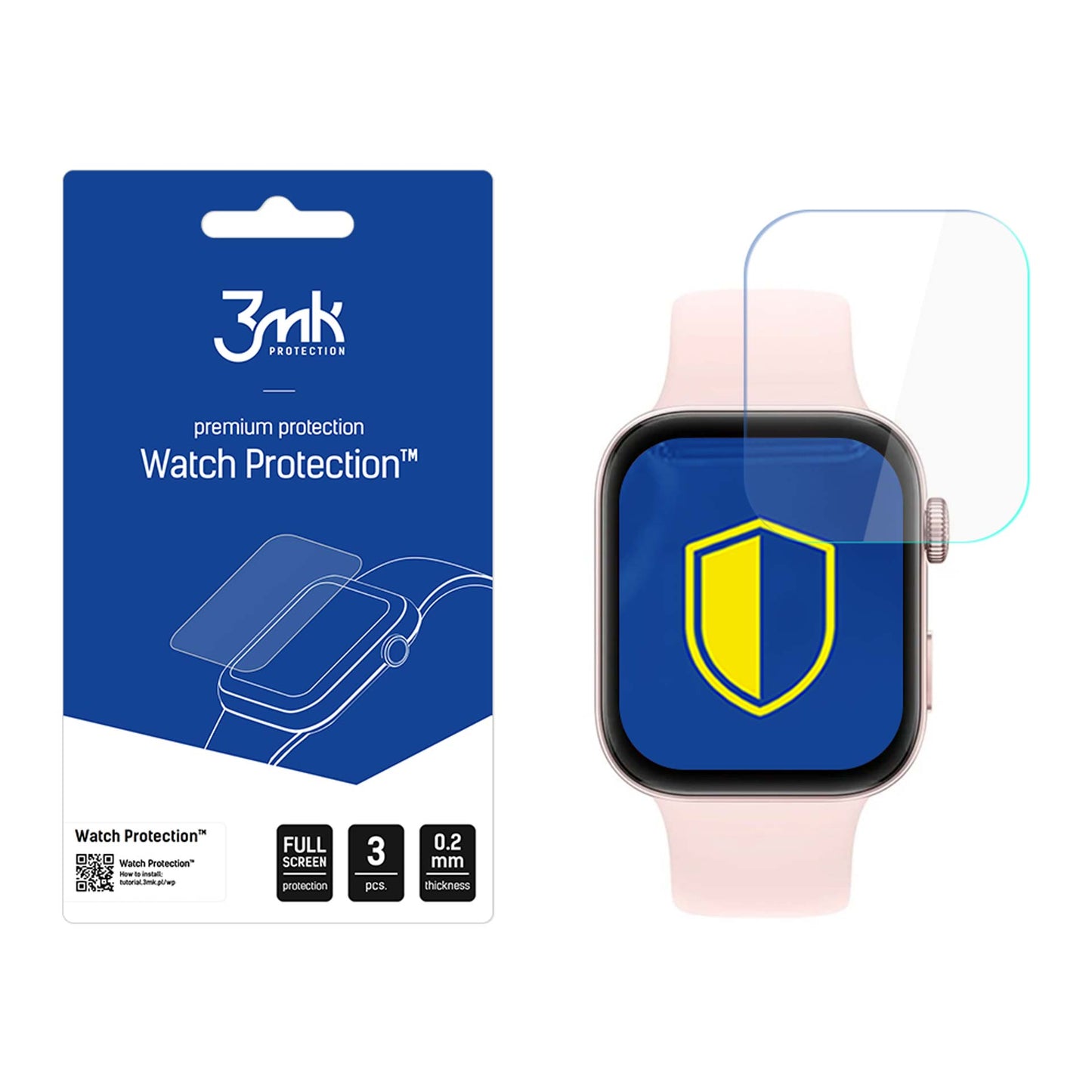 3MK Arc Schutzfolie für Huawei Watch Fit 3, 3er-Set, Kunststoff