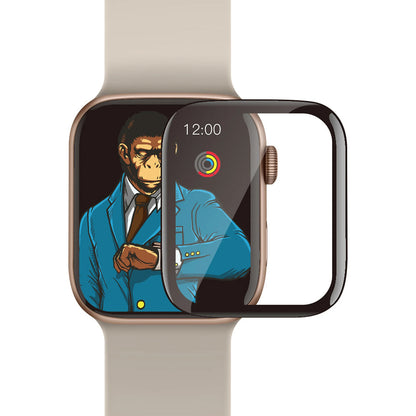 Blueo High Molecule Protective Film for Apple Watch 44mm Series, Tempered Glass, Black