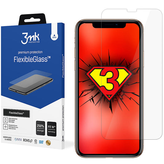 3MK FlexibleGlass Screen Protector for Apple iPhone 11 / XR, Flexible Glass, Full Glue