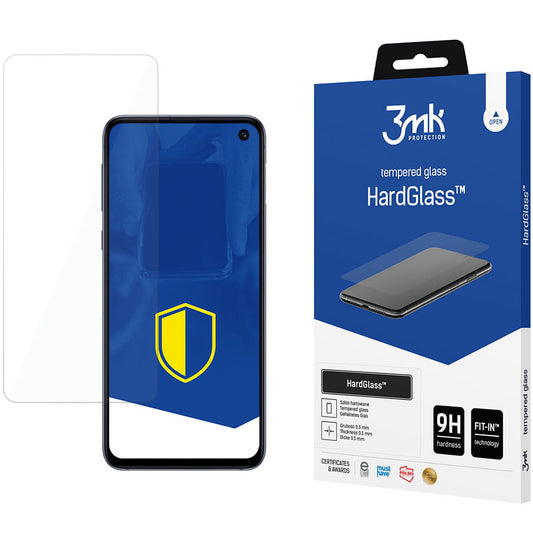 3MK HardGlass Displayschutzfolie für Samsung Galaxy S10e G970, sicheres Glas, Vollkleber