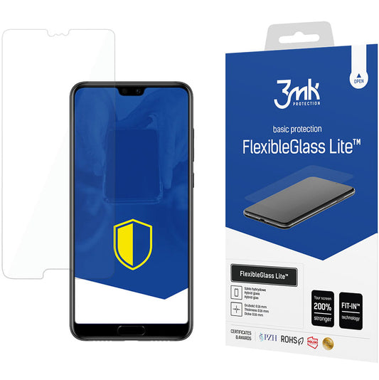 Displayschutzfolie 3MK für Huawei P20 Pro, flexibles Glas, Vollkleber