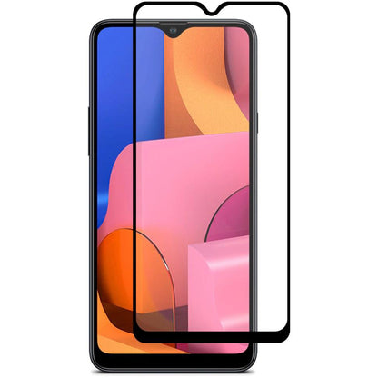 Blueline Displayschutzfolie für Samsung Galaxy A20s A207, sicheres Glas, Vollkleber, 3D, Schwarz