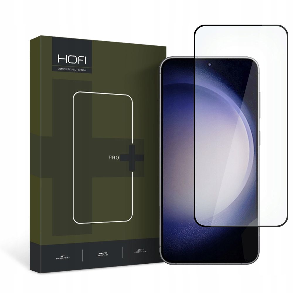 HOFI PRO+ Displayschutzfolie für Samsung Galaxy S23 S911, sicheres Glas, Vollkleber, Schwarz