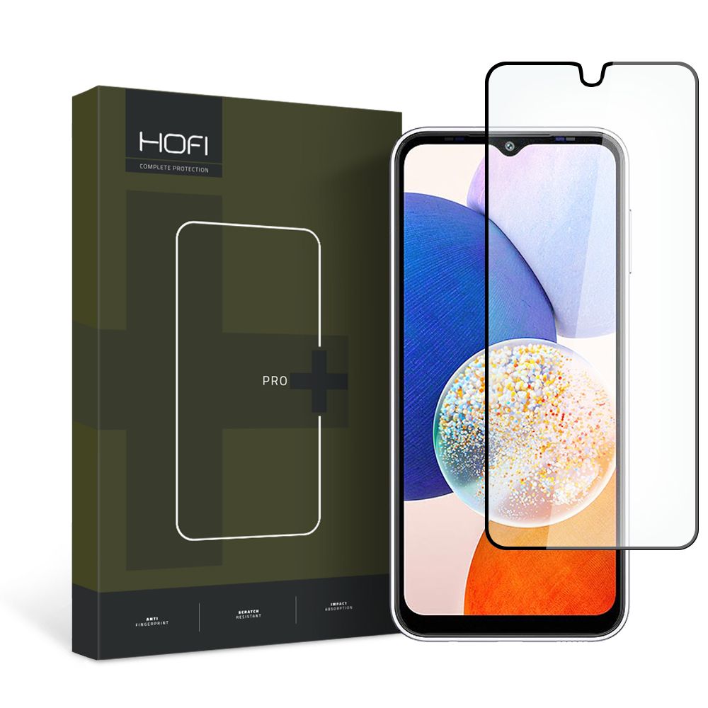 HOFI PRO+ Displayschutzfolie für Samsung Galaxy A14 A145 / A14 5G A146, sicheres Glas, Vollkleber, Schwarz