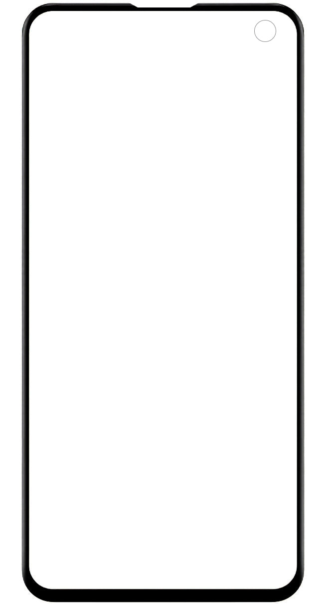 Displayschutzfolie OEM für Samsung Galaxy S10 G973, Kunststoff, 2.5D, Schwarz