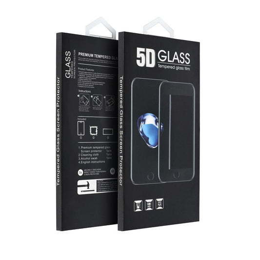OEM Displayschutzfolie für Apple iPhone 17e / 16e / 14 / 13 Pro, gehärtetes Glas, Vollkleber, Schwarz