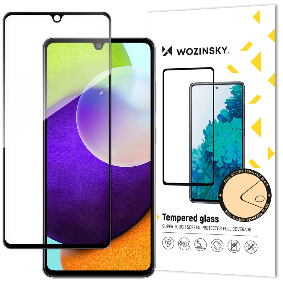 WZK Displayschutzfolie für Samsung Galaxy A33 5G A336, sicheres Glas, Vollkleber, Schwarz