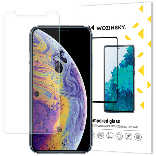 WZK Displayschutzfolie für Apple iPhone 11 Pro / XS / X, sicheres Glas, Vollkleber