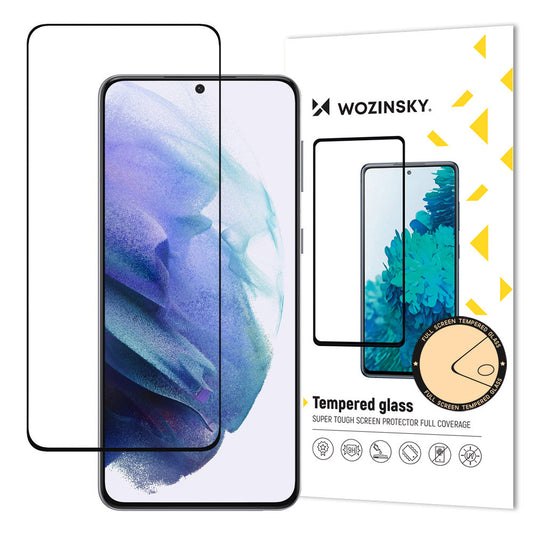 WZK Displayschutzfolie für Samsung Galaxy S23+ S916, sicheres Glas, Vollkleber, Schwarz