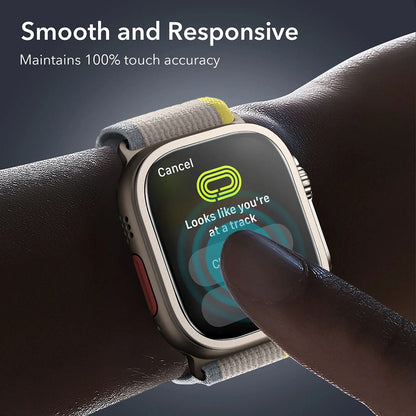ESR Armorite Schutzfolie für Apple Watch Ultra Series, Set mit 2 Stück, gehärtetes Glas, Bronze