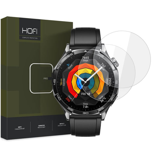 Schutzfolie HOFI Glass PRO+ für Huawei Watch GT 5 46mm, 2er-Set, Sicherheitsglas