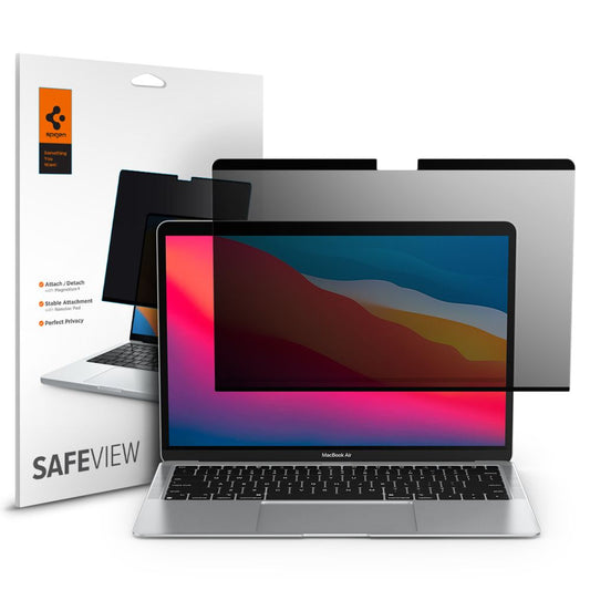 Spigen Safe View Magnetic Datenschutzfolie für Apple MacBook Air M3 13 Zoll (2024) / (2022), Kunststoff AFL06253