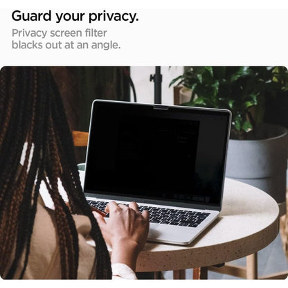 Bildschirmschutzfolie Privacy Spigen Safe View Magnetic für Apple MacBook Pro 14inch (2022) / (2024) / (2023) / (2021), Kunststoff AFL06158
