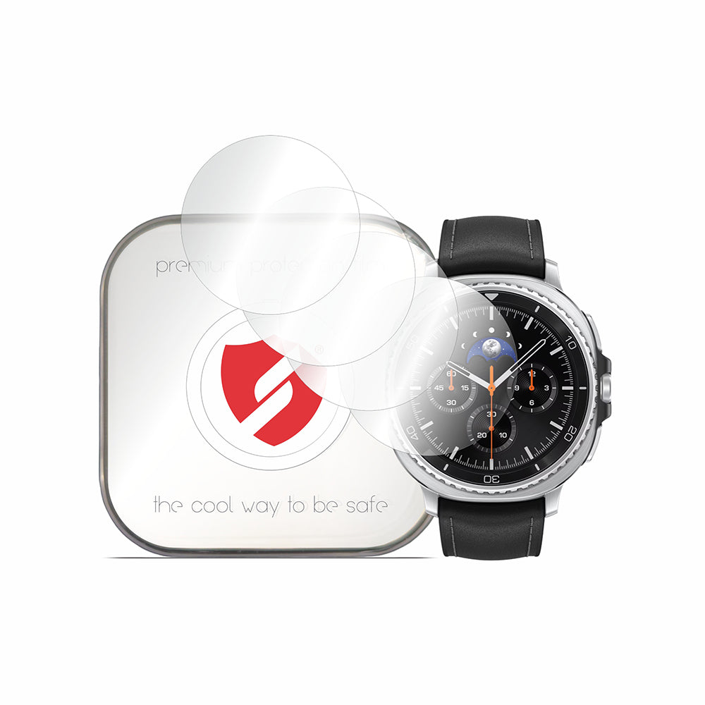 Smart Protection Premium Classic Schutzfolie für Samsung Galaxy Watch8 Classic, 4 Stück Set, Kunststoff
