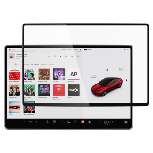 Spigen GlastR EZ FIT Schutzfolie für Tesla Y Navigation (2026 / 2025) / 3 (2026 / 2025 / 2024), Gehärtetes Glas AGL10654
