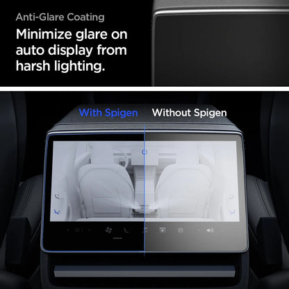 Spigen GlastR Slim Anti-Glare Schutzfolie für Navigation Tesla Y (2026 / 2025) / 3 (2026 / 2025 / 2024), Gehärtetes Glas AGL07586