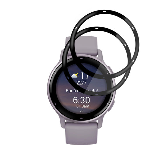 Schutzfolie Techsuit Nano Flex für Garmin Vivoactive 5, Set 2 Stück, Kunststoff, Schwarz