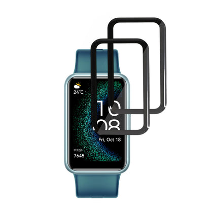 Schutzfolie Techsuit Nano Flex für Huawei Watch FIT SE, Set 2 Stück, Kunststoff, Schwarz