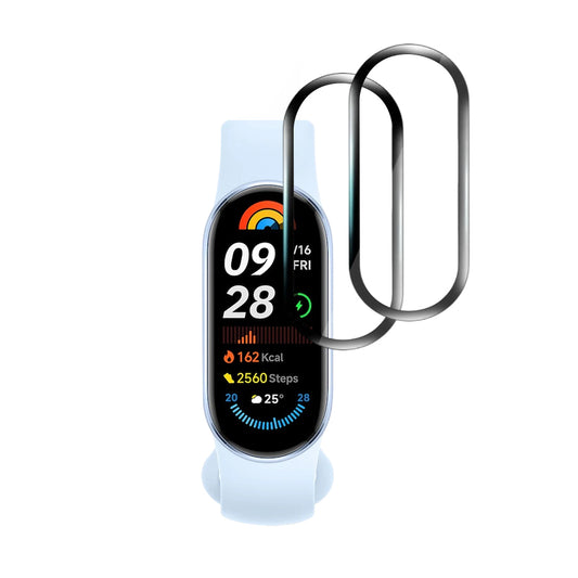 Schutzfolie Techsuit Nano Flex für Xiaomi Smart Band 9, Set mit 2 Stück, Kunststoff, Schwarz