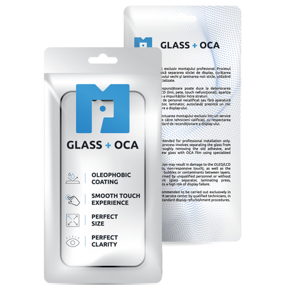 Bildschirmglas + OCA MP kompatibel mit Samsung Galaxy S10 G973, Schwarz