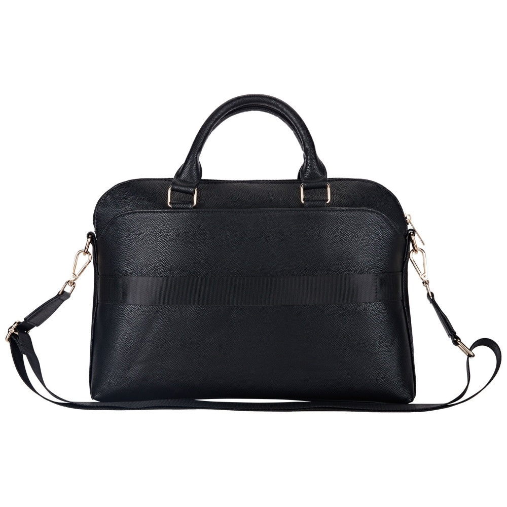 Guess Grained Triangle Logo Tasche für 15-Zoll-Laptop, Schwarz