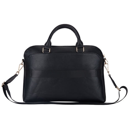 Guess Grained Triangle Logo Tasche für 15-Zoll-Laptop, Schwarz