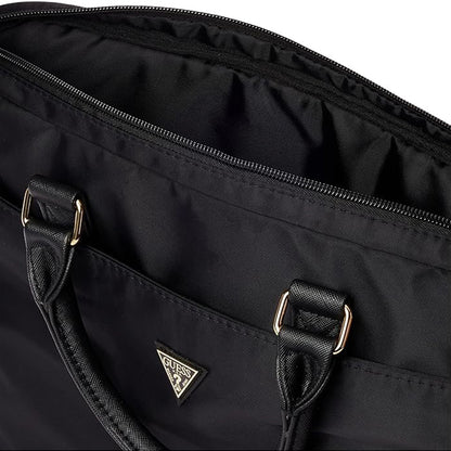 Guess Triangle Logo Tasche für 16-Zoll-Laptop, Schwarz