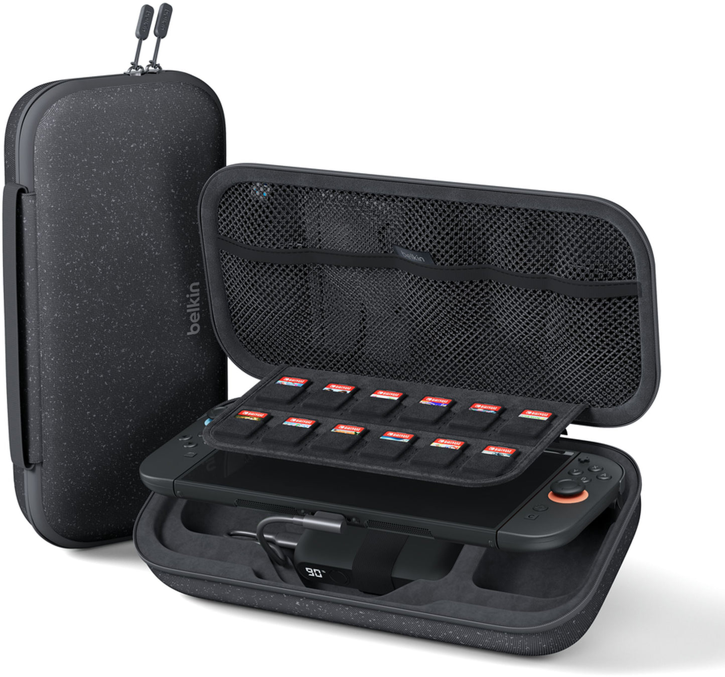 Belkin Charging Schutztasche für Nintendo Switch 2 / Switch / Switch OLED Konsole, Grau ENA001hqCH-V2