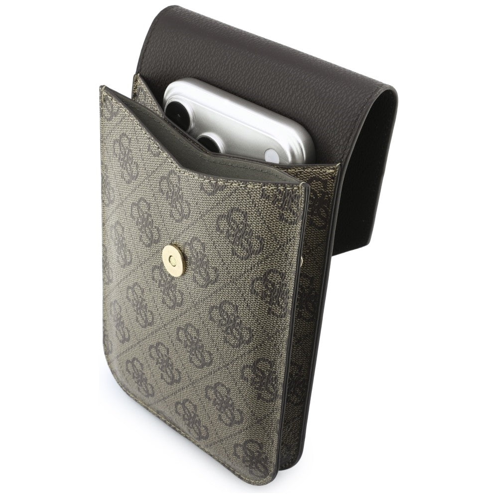 Universelle Handytasche, Guess, 4G Grained Classic Logo, Braun