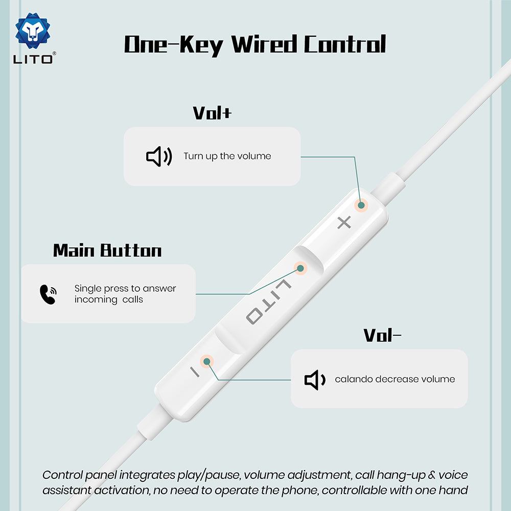 Handsfree 3.5m Lito LF01A, Weiß