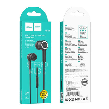 Handsfree 3.5mm HOCO M104, Black